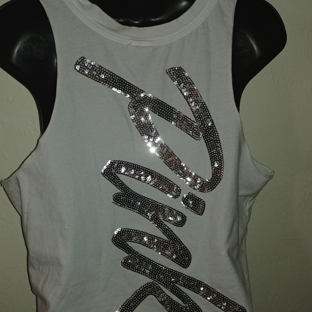 vs pink bling crop top